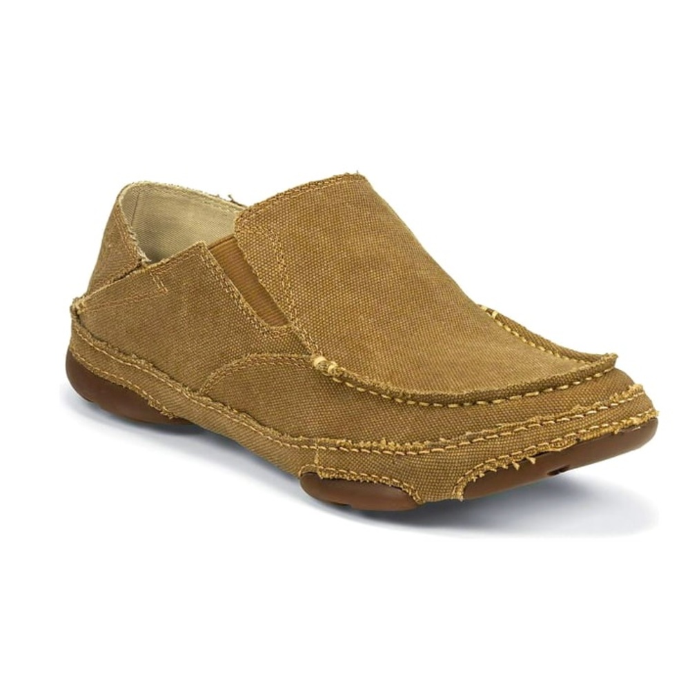 Men’s Tony Lama Canvas Slip on shoe cushion insole winter wheat color size 14